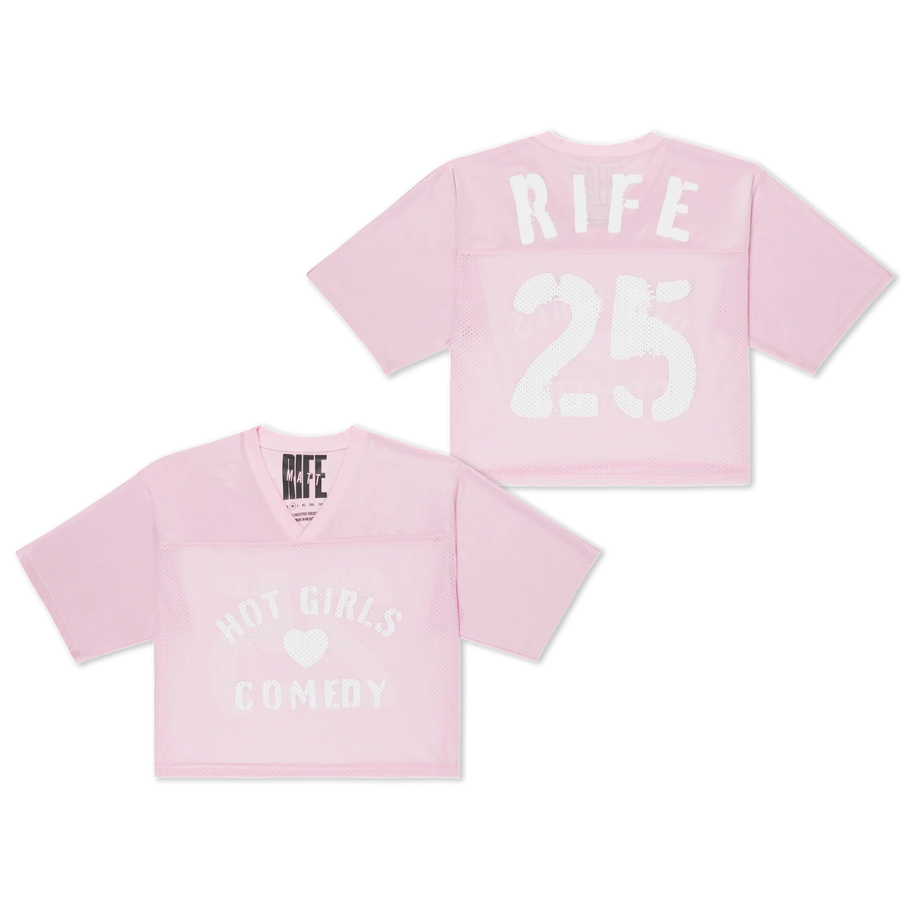 Hot Girls Cropped Pink Jersey