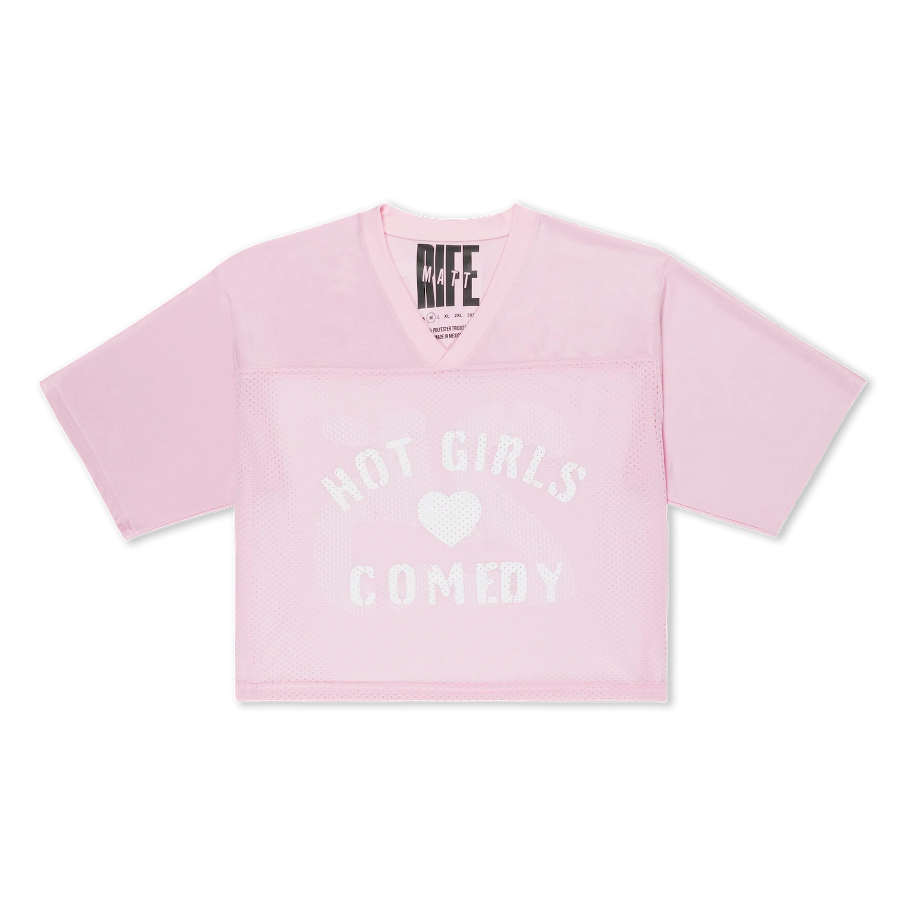 Hot Girls Cropped Pink Jersey - Image 2
